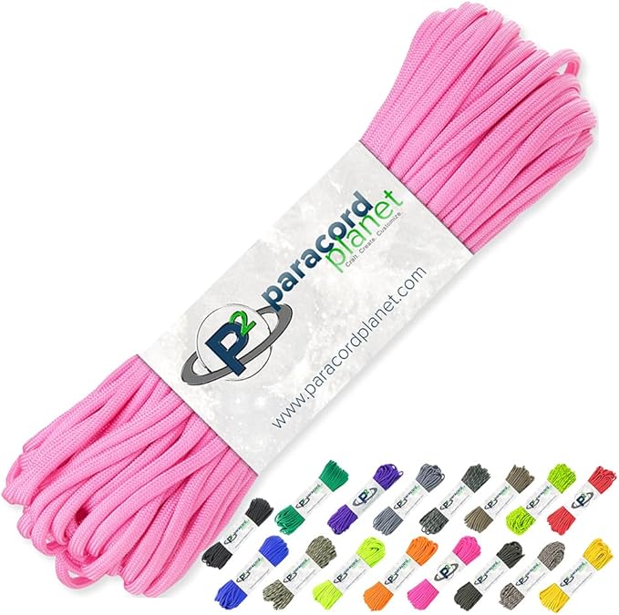 Paracord Planet 100' Hanks Parachute 550 Cord Type III 7 Strand Paracord Top 40 Most Popular Colors