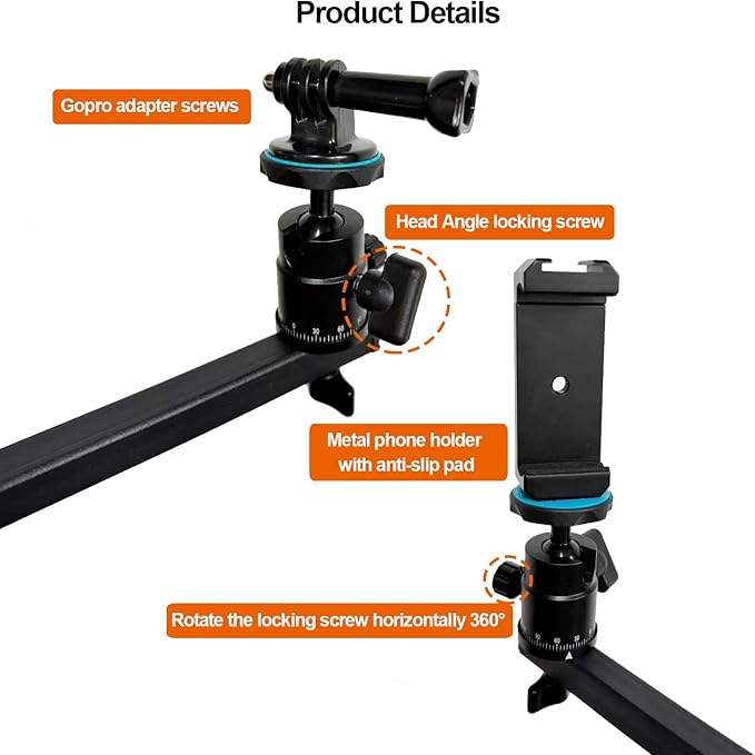 Tree Stand Phone Mount for Hunting,Camera Arm for Hunting,Treestand Phone Holder for Self Filming Hunts, Compatible Gopro,Trail Camera, iPhone, Mevo Start