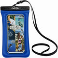 Salt Life Floating Waterproof Phone Case– IPX8 100% Waterproof Phone Case that Floats in Water, Universal Phone Dry Bag with Touchscreen Clear Window, Secure Seal Closure & Lanyard (Blue)