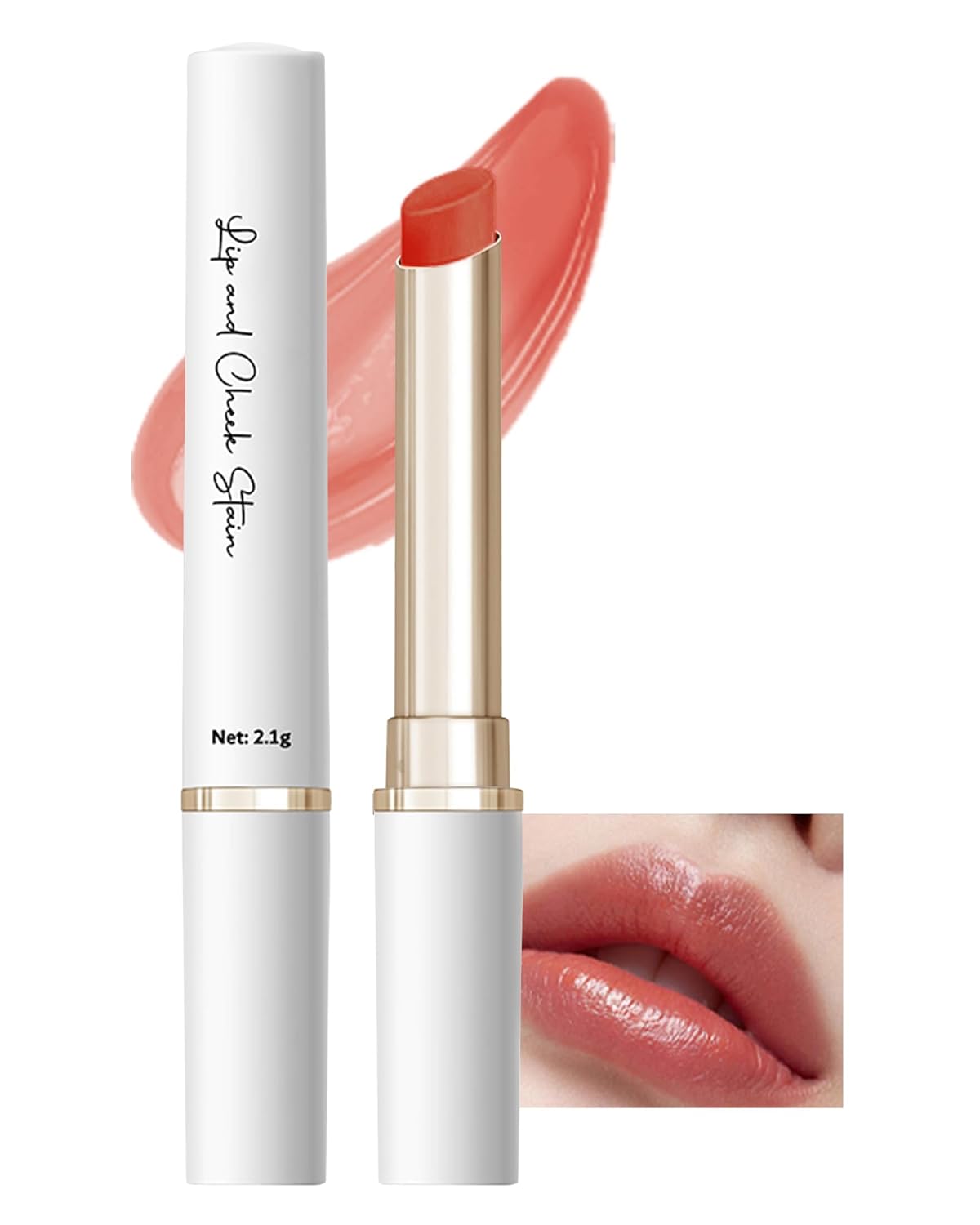 PH Color Changing Lipstick, Waterproof Temperature Color Change Lip Balm, Multi-Use Lip and Cheek Tinted Lip Gloss, Long-Lasting Hydrating Moisturizing Lip Tint, Festival Makeup Gift for Women-02 Red