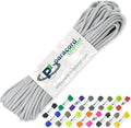 Paracord Planet 100 Feet Hanks Parachute 550 Cord Type III 7 Strand Paracord Silver Gray