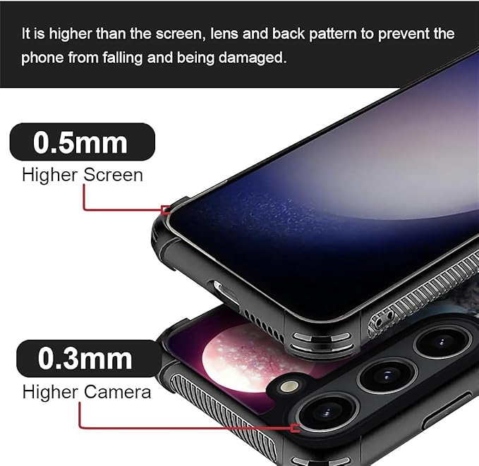 for Samsung Galaxy S23 Plus Case, Star Two Wolfs Howling Pattern Graphic Design Girl Boy Soft Silicone Hard Acrylic Shock Protection for Samsung Galaxy S23 Plus