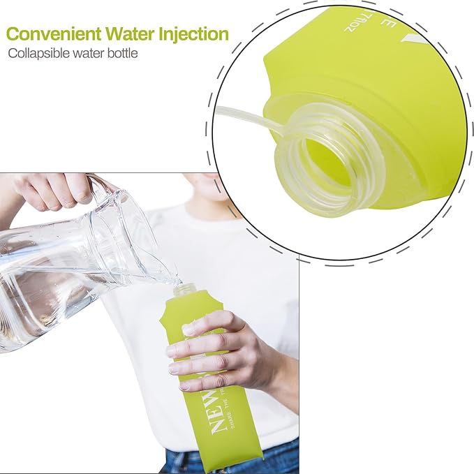 Soft Flask Running Bottles Collapsible Water Bottle Foldable for Traveling Running Vest Collapse Hydration TPU 250ml 500ml for Runner (500ml/-1pcs)
