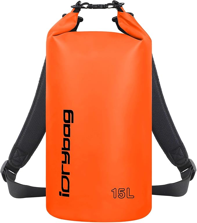 IDRYBAG Dry Bag for Kayaking Waterproof 2L/5L/10L/15L/20L, Small Dry Sack Waterproof Bag for Boating