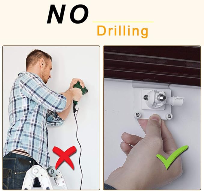 HOLACA Vinyl Siding Clips for Arlo,Stick Up Cam Roelink ZUMIMALL Eufy Security Camera, Hanger Hooks for Mounting Security Camera, Weatherproof Aluminum Alloy Material (2 Pack, White)