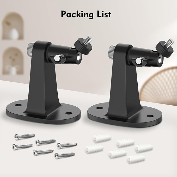 2Pack Adjustable Mount for Arlo Essential 2K Indoor/Outdoor(2nd Generation), for Arlo Pro 5S/Pro 4/Pro 3/Pro 2/Pro/Arlo Ultra2/Ultra/Arlo Essential Spotlight Camera, No-Drill Security Wall Mount