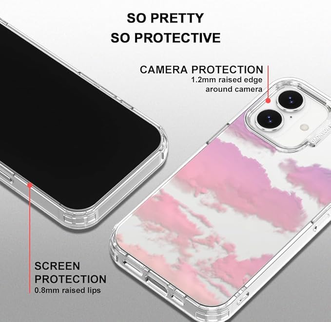MOSNOVO for iPhone 17 Case, Shockproof Military-Grade Protection 6.6ft Drop Tested, Camera Control, Clear Phone Case for iPhone 17, Sunset Glow Design