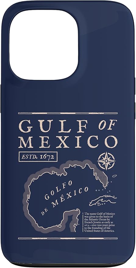 Gulf of Mexico 1672 Historic Map Case for iPhone 13 Pro