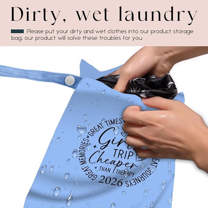 2Pcs Girls Trip Gifts Wet Dry Bag, Beach Wet Bag Favors, Aloha Bags Sunscreen Bags Swimsuit Toiletry Travel Essentials For Women, Beach Travel Gym Laundry bags for Dirty Diaper Swimsuit Gifts