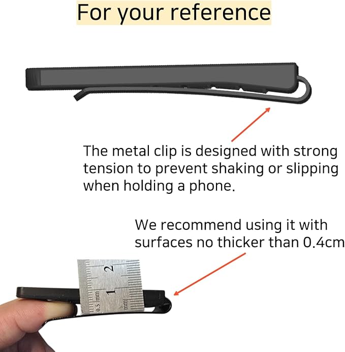 Magnetic Clip Phone Holder with Safety Strap – Hands-Free Mount for Backpack, Harness | Hiking, Delivery, Outdoor Use | MagSafe Compatible (MagSafe Compatible)