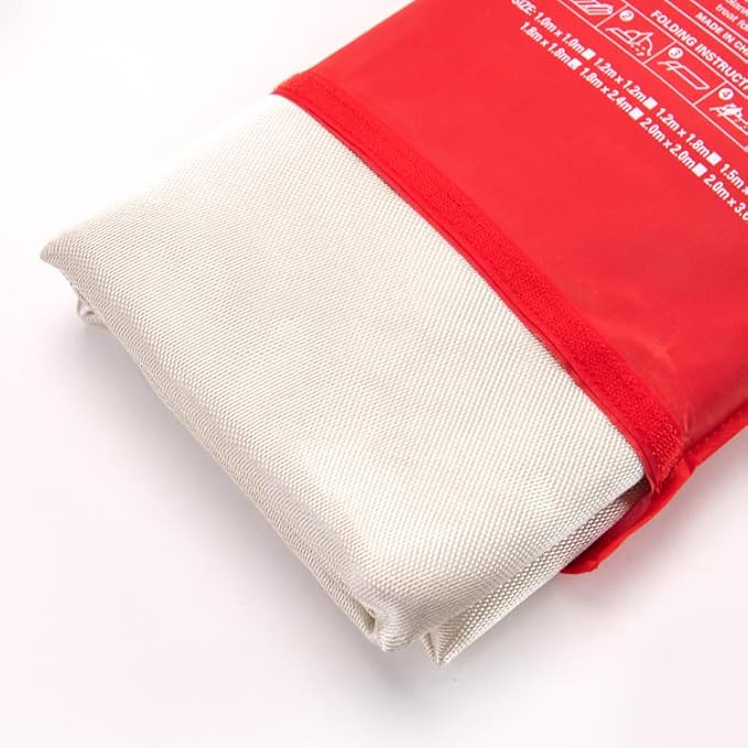 ISOP Fire Blanket Large 70 * 78 Inches – Fibreglass Fire Retardant Blanket – A-Grade Survival – Fire Suppressant Blankets – First Aid – Rescue Tool for Home Kitchen - Emergency Wrap - Thermal Sheet