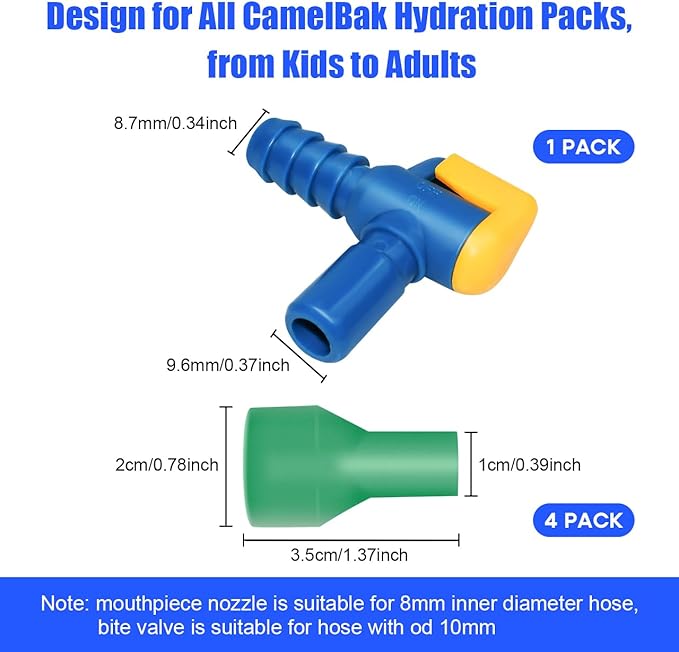Big Bite Valve Replacement Mouthpiece Water Hydration Bladder Valve 4 Pack
