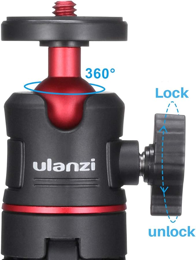 ULANZI MT-08 Extension Pole Tripod, Mini Selfie Stick Stand Handle Grip for Osmo Pocket 3 4 Xtra Muse iPhone Pro Max Smartphone Canon G7X Mark III Sony ZV-1 RX100 VII A6400 A6600 Cams Vlogging