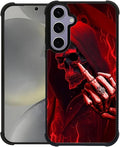 for Samsung Galaxy S24 S25 Case, Gestures Funny Skull Pattern Graphic Design Girl Boy Soft Silicone Hard Acrylic Shock Protection for Samsung Galaxy S24 S25