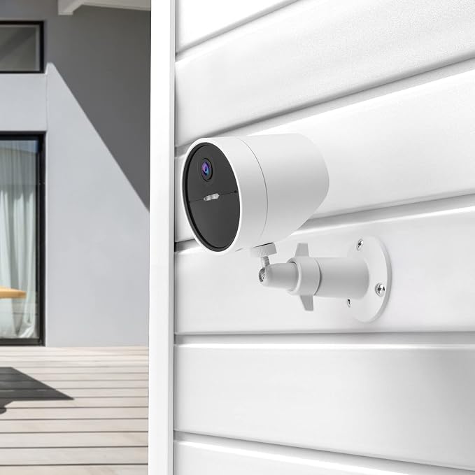 UYODM 2 Pack Wall Mount Holder Compatible with SimpliSafe Outdoor Security Camera, 360°Rotation Security Bracket with 1/4 Screw Thread , Camera Not Included (White)
