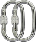 Heavy Duty Locking Climbing Carabiner Clip CE Rated 25 kN 5600 LB Rugged Terrain Approved Industrial Strength Twist Lock Carabiners Clips for Rigging, Ropes, Hammocks, Camping
