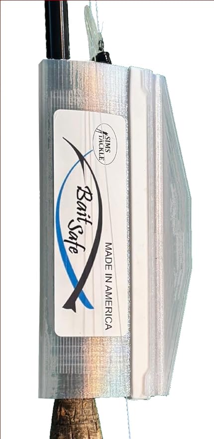 Bait Safe Lure cover/Protector, Patent Pending easy on/Off system, Saltwater Resistant Fishing Gear, Protects & Organizes Lures (Translucent, Large)