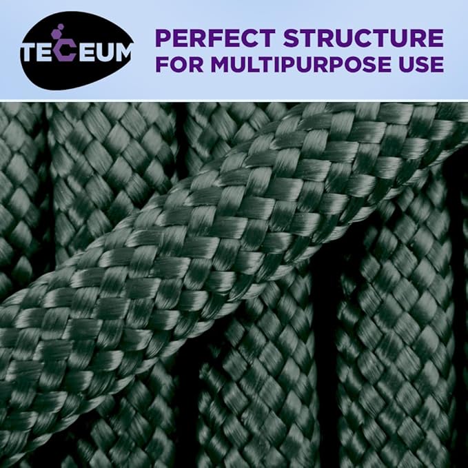 TECEUM Reflective Paracord Rope 1000 – 1000ft/200ft/100ft/50ft – 40+ Colors – Glow in The Dark – para Cord – Utility Rope for Survival, Hunting & Camping Gear – Nylon String, Camping Rope, Tent Cord