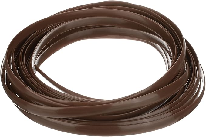 M METERXITY 1-Pack Wicker Repair Kit, 8mm x 33ft/10m Plastic Flat Rattan Replacement Supplies for Patio Furniture Repair/Basket Making/Chair Weaving, Synthetic Woven Rattan [Brown]