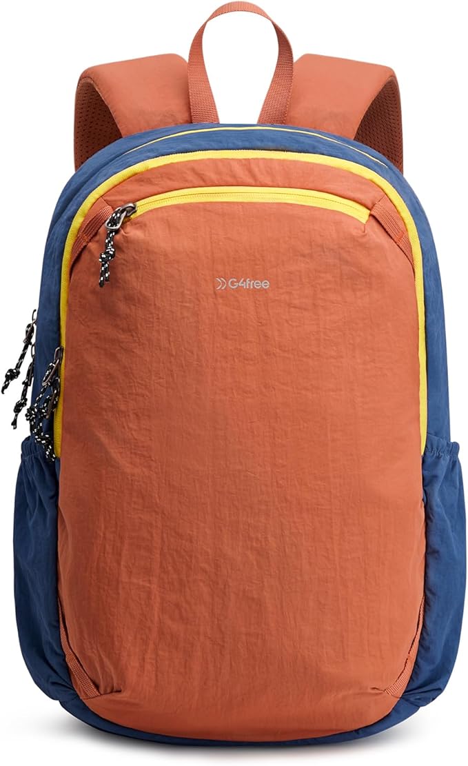 G4Free 15L Hiking Backpack Lightweight Small Travel Backpack Casual Daypack for Women Men Outdoor Campus, Orange