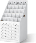 Menkxi 1 Pack 25 Slot Roll File Holder Vertical Blueprint Storage Organizer Corrugated Cardboard Roll File Cabinet Box with Labeling Grid for Office School Poster Map Gift Wrap Architectural Home