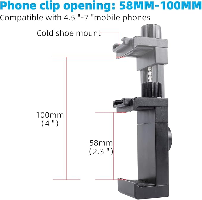 Cell Phone Fence Mount for iPhone, GoPro, Insta360, and Other Action Cameras, Mevo Start for Baseball Softball Tennis Recording, Cameras Net Chain Link Fence Clip Mount Holder