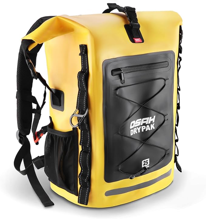 OSAH DRYPAK Waterproof Backpack Dry Bag 25L/35L/55L/85L – Heavy Duty Roll-Top Hiking Backpack Sack Keeps Gear Dry for Travel, Kayaking, Boating, Camping, Rafting and Fishing
