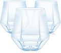 Maaacute 40 Pack Plastic Stemless Wine cocktail Whiskey Champagne Glasses, 12 Oz Disposable Unbreakable Cups for Party Bars Wedding Tasting (Blue)