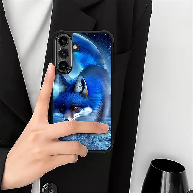 for Samsung Galaxy S26 Plus Case,Graphic Design for Girl Boy Soft Silicone Hard Acrylic Shock Protection Designed for Samsung Galaxy S26 Plus Snowy Mountain Fox Lake Pattern