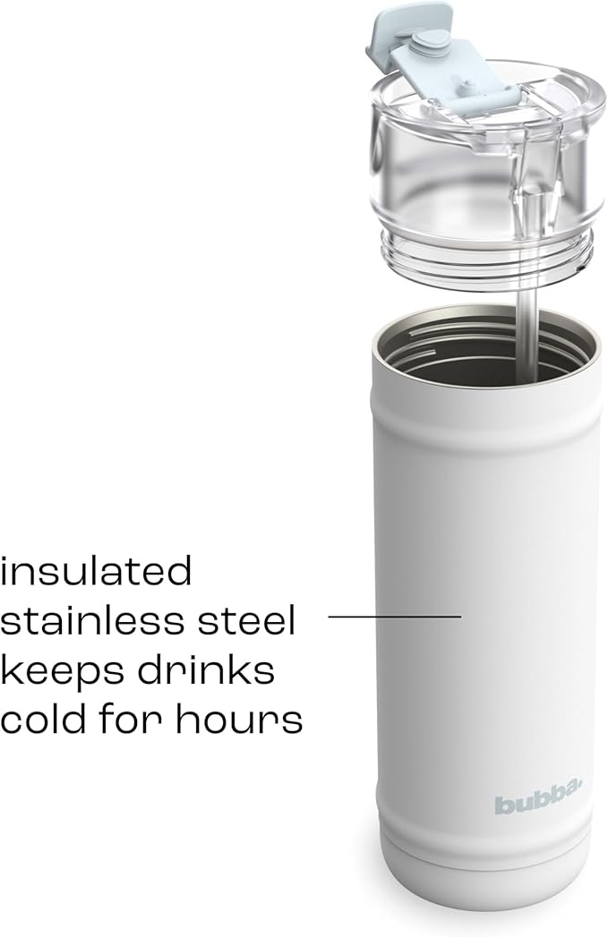 bubba 32 oz Dualsip Insulated Stainless Steel Water Bottle with Straw - Reusable, Leakproof, Lightweight, Dishwasher Safe, Lead-Free and BPA-Free, Fresh Kicks
