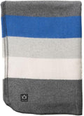 Arcturus Rainier Wool Blanket - 4.5lbs Warm, Heavy, Washable, Large | Great for Camping, Outdoors, Survival & Emergency Kits (White Blue Gray)
