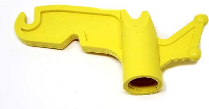 JSP Manufacturing Multi-Purpose Plastic Utility Hook Screw On Pole Attachment (Pole NOT Included) - Hang Christmas Lights, Bird feeders, Sting Lights, Ropes, Boat Lines (1, Yellow)