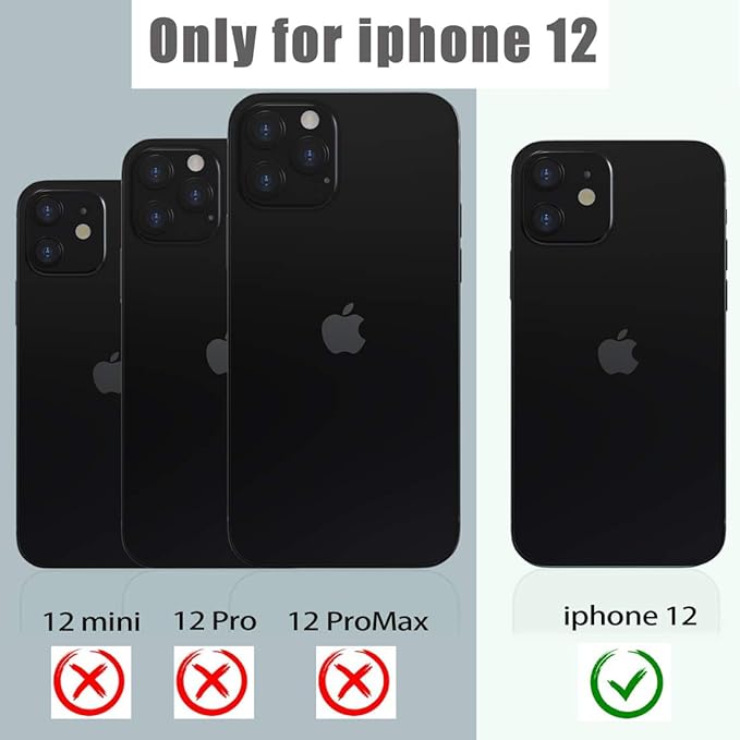 Diverbox for iPhone 12 Waterproof Case,Waterproof Shockproof Dustproof IP68 Full-Body Hard Case Built-in Screen Protector Underwater Outdoor Waterproof Cover for iPhone 12,6.1 in (Purple)