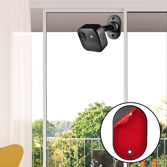 4 Pack Strong Adhesive Wall Mount for Blink Outdoor 2K+ Outdoor 4 (4th Gen) & (3rd Gen), No Drilling or Screw Secured Fixed,360 Degree Adjustable Wall Mount Bracket for Blink XT/XT2 Camera