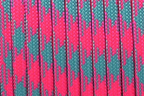 BORED? PARACORD! 550 lb Paracord – Ideal for Crafting, DIY Projects, Camping, Military & Active Outdoors – 300+ Colors – Tactical Parachute Cord Type III – Strong - Cotton Candy 50 Feet