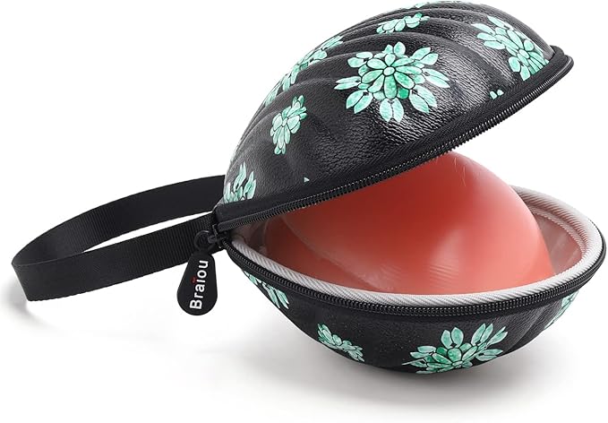 Hard Travel Case for Silicone Bras [A-C Cup] Premium Nubra Organizer Portable Lingerie Underwear Storage Bag (Green Flower)