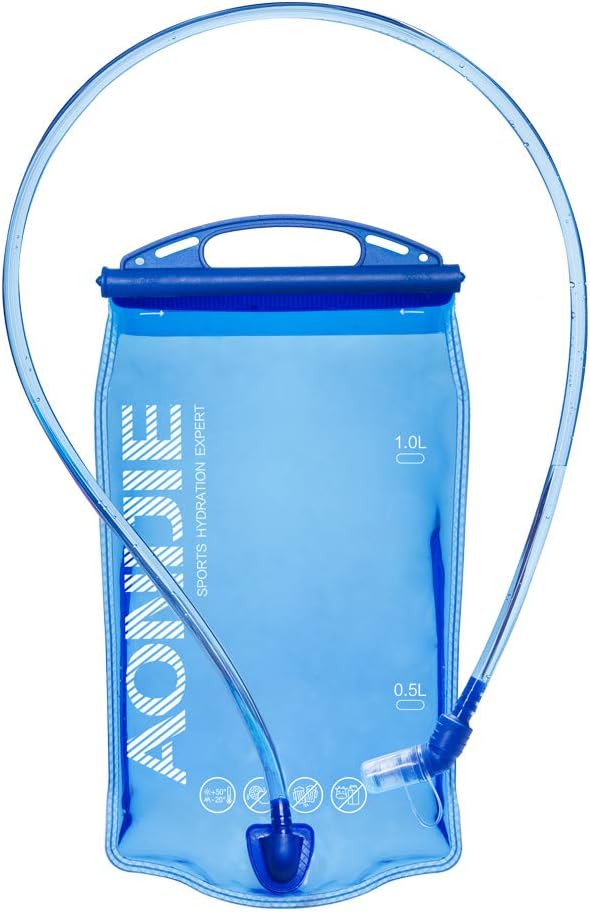 AONIJIE Hydration Bladder 1L Water Reservoir, Leakproof Water Storage Bladder Bag, BPA Free, Large Opening, for Hiking Camping Running