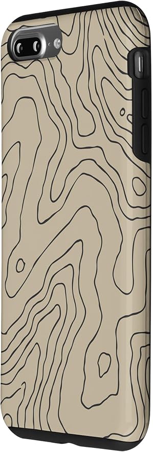 Coyote Country Guide Lines Topographical Contour Map Case for iPhone 7 Plus/8 Plus