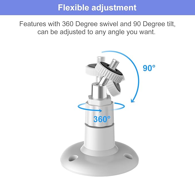Wall Mount for Blink Outdoor 4th Gen and Outdoor 3rd Gen, 3 Pack Weatherproof Protective Housing and 360 Degree Adjustable Mounting with Blink Sync Module Mount (Camera Not Included, White)