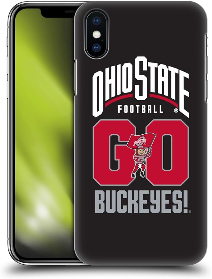 Head Case Designs Officially Licensed Ohio State University Go Buckeyes Football Graphics Hard Back Case Compatible with Apple iPhone X/iPhone Xs