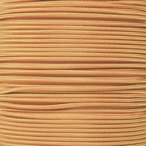 Paracord Planet 275lb Paracord – 3/32 Inch (2.38 mm) Nylon Crafting Cord with 5 Strand Inner Core – Goldenrod (50 ft)