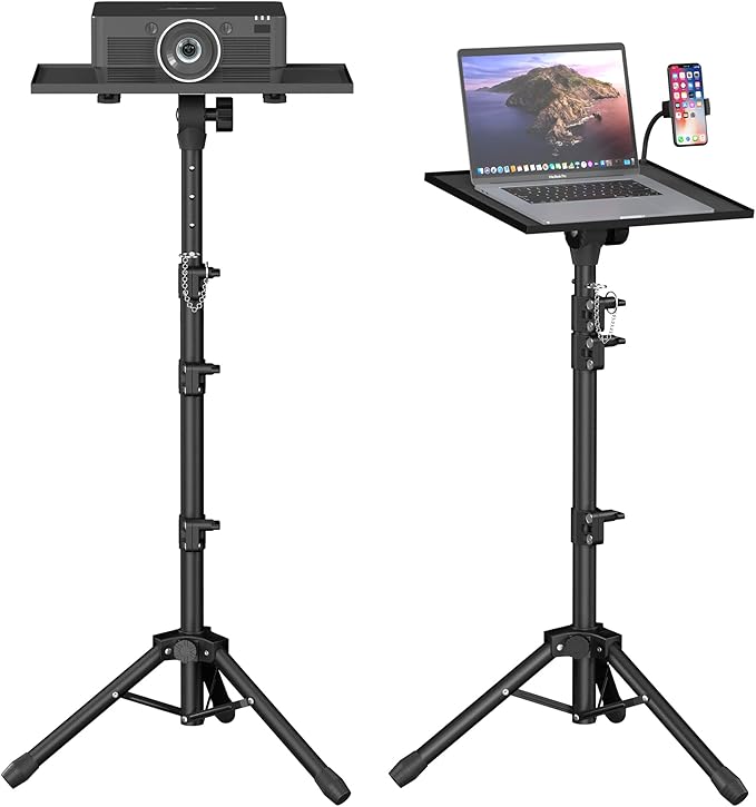 Facilife Projector Stand - Adjustable Height 22 to 63 Inches, Tripod for Laptop & Projector, Outdoor Movies