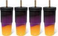 Silipint: 32oz Silicone TUMBLER CUP, Unbreakable, Non-Toxic, Dishwasher Safe (Sun Storm, 32oz - Pack of 4)