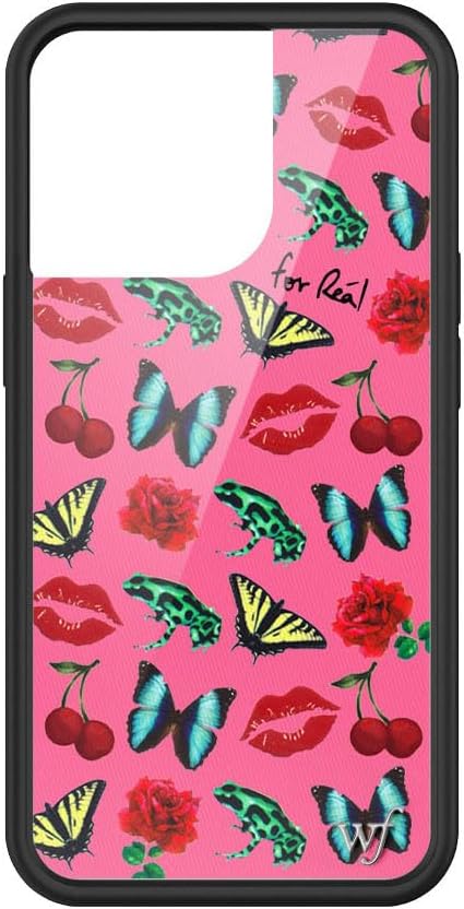 Wildflower Cases - Compatible with iPhone 13 Pro | Protective Black Bumper, 6.5ft Drop Test Certified, Women Owned Small Business | Red, Frogs, Collab | Collab - Realisation Par x Devon Lee Carlson