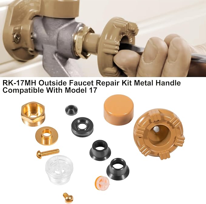RK-17MH Repair Kit Metal Handle,Outside Faucet,Compatible with Woodford Model 17