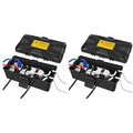 NineLeaf [2 Pack] Outdoor Electrical Box Waterproof, Medium Weatherproof Electrical Box (10.3x5.9x3.7 inch), Extension Cord Cover for Power Strip, Timer, Plug, Holiday Light, Black