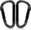 EZYA Heavy Duty Carabiner Clips, 860lbs - 3" Iron Carabiners for Keys, Gym, Camping, Hiking Accessories - D-Ring Keychain Hooks for Hammocks, Backpacks, Outdoor Gear