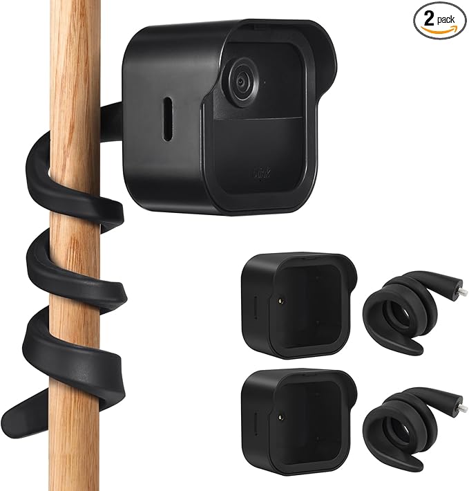 2Pack Flexible Twist Mount for All-New Blink Outdoor 4 (4th Gen) & Blink Outdoor (3rd Gen), Weatherproof Protective Housing with Charging Cutout and Gooseneck Mount for Blink Outdoor Camera