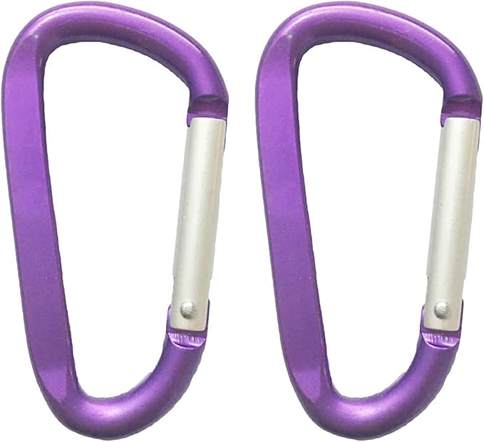 LESHIRY Large Carabiners Keychain 3" Aluminum D Shape Premium Durable D-Ring Carabiner Clip Hook Camping Accessories Snap Link Key Chain Durable Improved Design
