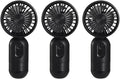Mini Portable Fan 3 Pack, Cute Handheld Battery Operated Lightweight Small Personal Fans with 3 Speeds and USB Rechargeable Eyelash Fan for Stylish Girl Kids Women Men Office Outdoor Travel Camping
